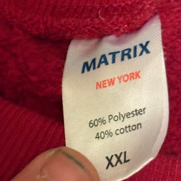 Red New York City Matrix Sweatshirt - Picture 2 of 3